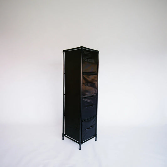 Bureau-organizer met stoffen bekleding, met vier lades, kleur zwart