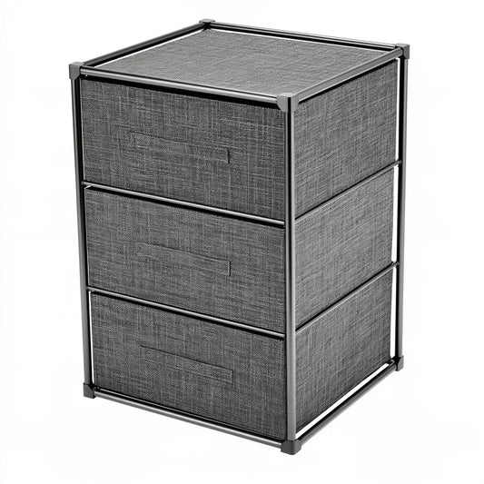 Bureau-organizer met stoffen bekleding, met vier lades, kleur zwart