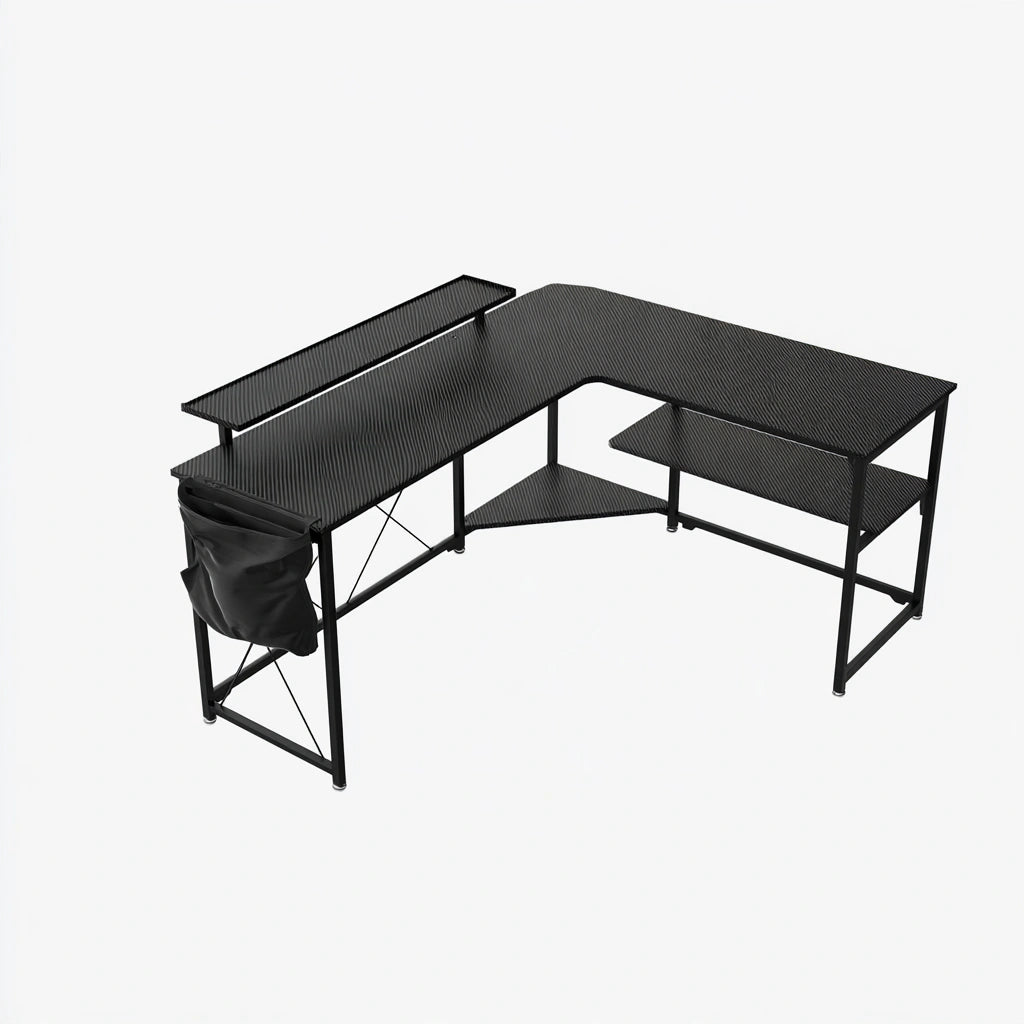 Hoekbureau, kleur zwart